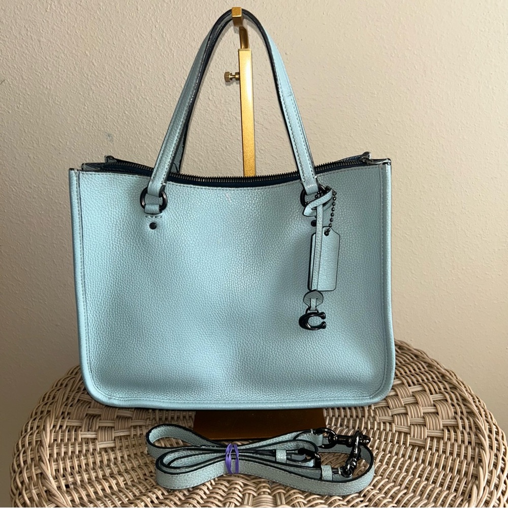 Coach Tyler Carryall 28 tote bag in polished pebble leather